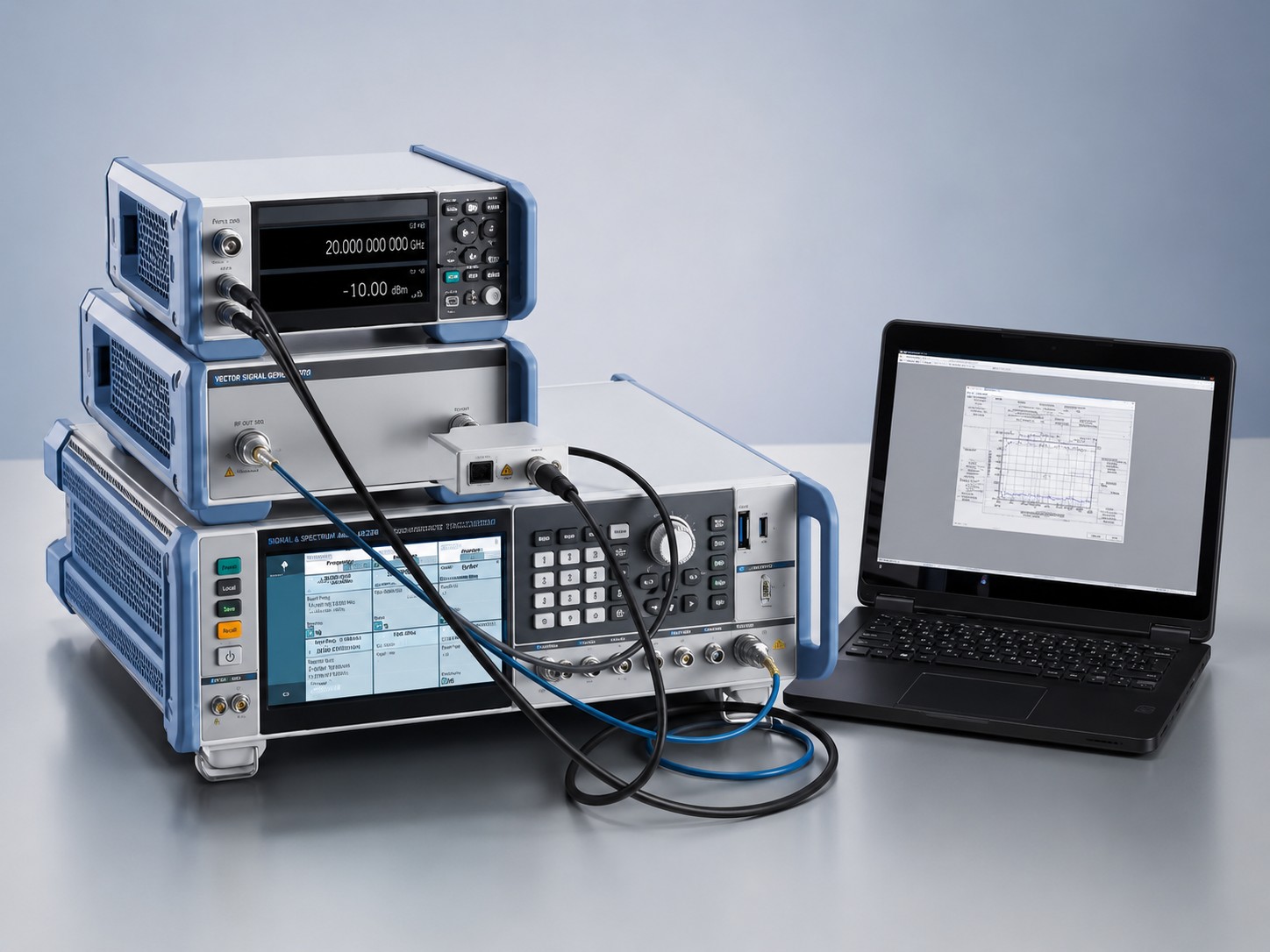 RF and Microwave Vector Signal Generator & Analyzer Setup